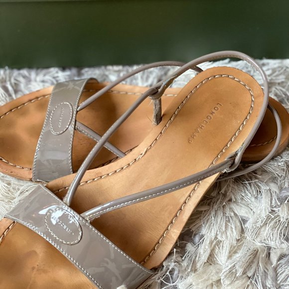 Longchamp Grey leather sandals - Picture 2 of 5